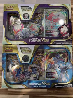 Pokemon TCG: Origin Forme Dialga and Zoroark VSTAR Premium Collection Boxes - Image 1