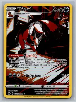 Thievul GG17/GG70 Holo Crown Zenith Galarian Gallery Pokemon NM - Image 1