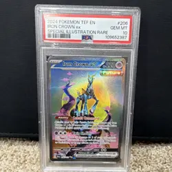 Pokemon TCG Iron Crown ex SV05 PSA 10 Special Illustration Rare Holo - Image 1