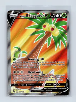 Alolan Exeggutor V 071/078 Ultra Rare Pokemon GO Pokemon Near Mint - Image 1