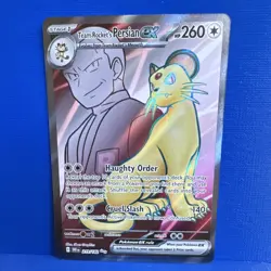 The Pokemon Company Team Rocket's Persian EX Holo 219/182 Sv10 260 HP - Image 1