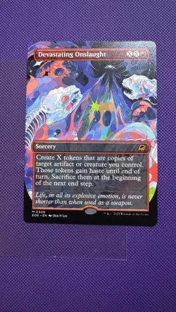 Devastating Onslaught (Borderless) - Edge of Eternities mtg #308 NM regular - Image 1