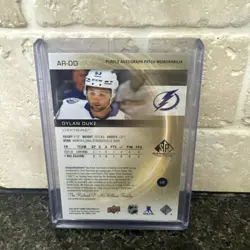 2025-26 Upper Deck SP Game Used Dylan Duke Purple Auto Patch Mem AR-DD 10/49 - Image 2