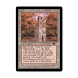 WOTC MtG Antiquities Urza's Tower - Forest (C) EX - Image 1