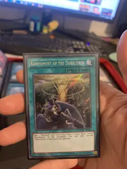 Banishment of the Darklords DESO-EN034 Yu-Gi-Oh! Card Secret Rare 1st Edition - Image 1
