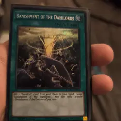 Banishment of the Darklords DESO-EN034 Yu-Gi-Oh! Card Secret Rare 1st Edition - Image 1