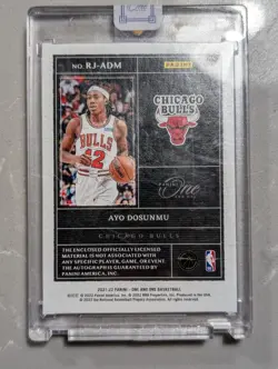 2021-22 Panini One and One Ayo Dosunmu RC on card Auto RPA Patch /25 - Image 2