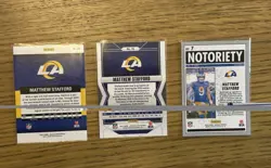 Matthew Stafford Los Angeles Rams 3 Card Lot Revolution, Elite, Mosaic - Image 2