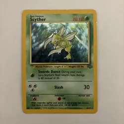 Pokemon Card Scyther Holo Base Set 10/64 WOTC 1999 Vintage Rare - Image 1