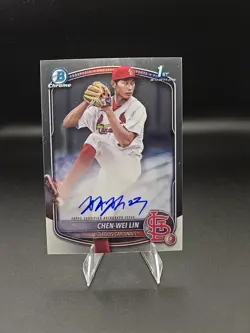 CHEN WEI LIN 2025 BOWMAN CHROME 1ST AUTO CARD - Image 1