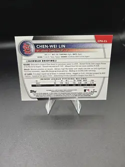 CHEN WEI LIN 2025 BOWMAN CHROME 1ST AUTO CARD - Image 5