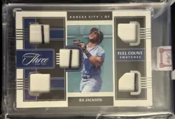 2022 Panini Three & Two Bo Jackson Full Count Swatches /49 Game Worn Royals - Image 1