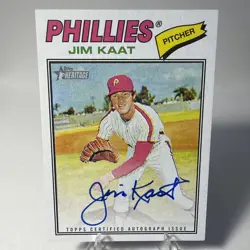 2026 Topps Heritage ROA Jim Kaat Real One On Card Auto Philadelphia Phillies - Image 1