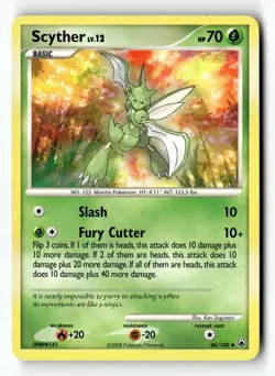 Pokemon Card Scyther LP Majestic Dawn 46/100 - Image 1