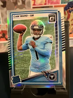 2025 PANINI DONRUSS CAM WARD SILVER REFRACTOR ROOKIE CARD RC TITANS #293 - Image 1
