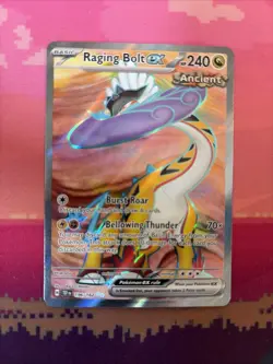 Pokemon Card Raging Bolt EX Temporal Forces Ultra Rare 196/162 Near Mint - Image 1