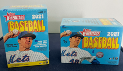 Factory Sealed 2021 Topps Heritage Baseball Cards 8 Pack Blaster Boxes (2 Boxes) - Image 1