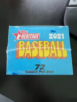 Factory Sealed 2021 Topps Heritage Baseball Cards 8 Pack Blaster Boxes (2 Boxes) - Image 3