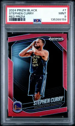 ✅ 2024 Panini Prizm Black Stephen Curry Red Prizm /299 Rare Nite Nite PSA 9 Mint - Image 1