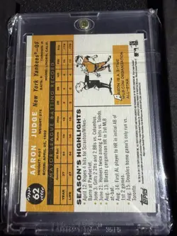 2017 Topps Archives Aaron Judge RC Rookie #62 Yankees HoF ☄🔥🔥🤓pack fresh - Image 2