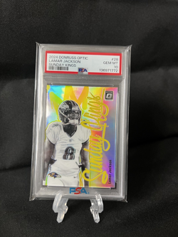 2024 PANINI DONRUSS OPTIC SUNDAY KINGS LAMAR JACKSON #28 - PSA 10 - Image 1