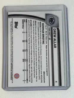 2024 Bowman University Chrome - Drew Allar #4 Green Shimmer Refractor /99 (RC) - Image 2