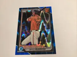 BRYCE ELDRIDGE 2024 Bowman Chrome Blue Raywave Rookie /150 BCP-134 Giants - Image 1