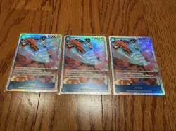One Piece Card Game Jinbe OP14-049 Rare Foil English Lot x3 - Image 2