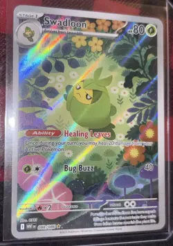 Pokemon TCG White Flare Swadloon Card Illustration Rare, 088/086, Near Mint - Image 1