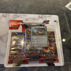 Obsidian Flames Pokemon TCG 3-Pack Blister, 1 Promo Card Sealed - Image 1