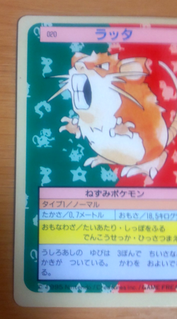 Pokemon Card Japanese Top sun Raticate 1995 vintage from Japan - Image 3