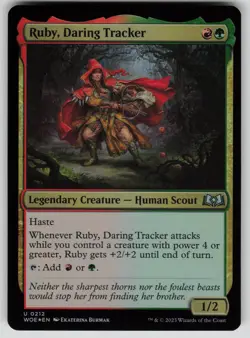 Ruby, Daring Tracker Foil U Wilds of Eldraine 212 NM - Image 1