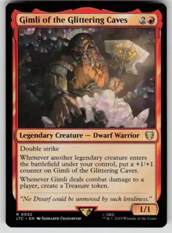 Gimli of the Glittering Caves Commander: The Lord of the Rings 32 MTG NM - Image 1