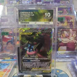 Pokemon S-Chinese Sun&Moon 162/150 SR Greninja & Zoroark GX ACE 10 - Image 1