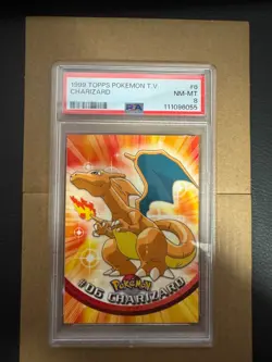 1999 Pokemon Topps T.V. Charizard #06 PSA 8 - Image 1