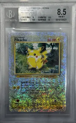 2002 Pokemon Legendary Collection Pikachu Reverse Holo #86 BGS 8.5 NM-MT+ - Image 1