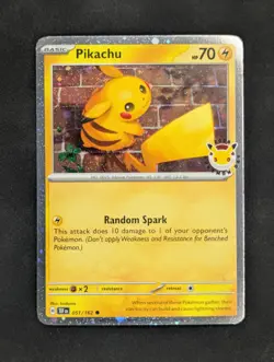Pikachu 051/162 Pokemon TCG Common SV05: Temporal Forces Near Mint - Image 1