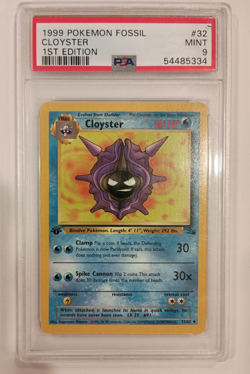1999 POKEMON FOSSIL 1ST EDITION #32 CLOYSTER PSA 9 - Image 1