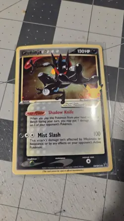 Pokemon TCG Greninja Gold Star SWSH144 Celebrations Black Star Promo - Image 1