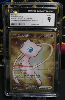 Pokemon 151, Mew ex 205/165 Gold Metal Ultra Premium Collection, CGC Mint 9!!! - Image 1