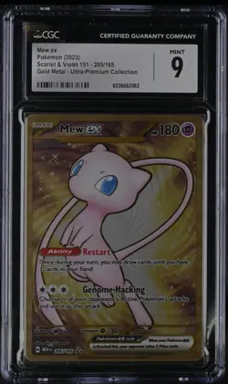 Pokemon 151, Mew ex 205/165 Gold Metal Ultra Premium Collection, CGC Mint 9!!! - Image 2