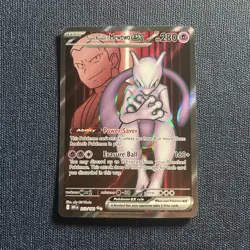 Pokemon TCG Team Rockets Mewtwo EX 213/182 Full Art Destined Rivals English - Image 1