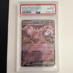 Pokemon Team Rocket's Mewtwo ex Promo Holo PSA 10 216 Scarlet & Violet 2025 - Image 1