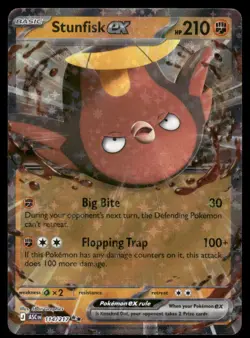 STUNFISK EX 114/217 DOUBLE RARE ME: ASCENDED HEROES POKEMON NM - Image 2