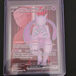 Pokemon Team Rocket's Mewtwo EX Holo Sv10 213/182 HP280 - Image 1