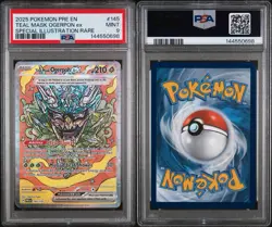 Pokemon Teal Mask Ogerpon ex 145/131 Prismatic Evolutions PSA 9 Illustration Ra… - Image 3