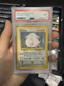 1999 POKEMON BASE SET UNLIMITED #3 CHANSEY-HOLO PSA 9 - Image 1
