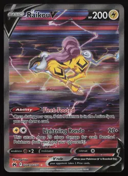 Raikou V GG41/GG70 Holo V Rare Crown Zenith Galarian Gallery Pokemon English NM - Image 1