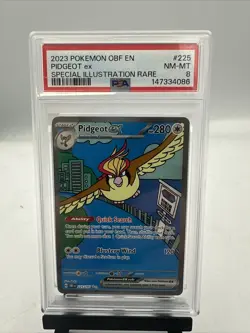 2023 Pokemon Pidgeot ex #225 SIR Obsidian Flames PSA 8 NM-MT - Image 1