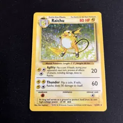 Raichu 14/102 Holo Rare Base Set Unlimited MP - Image 1